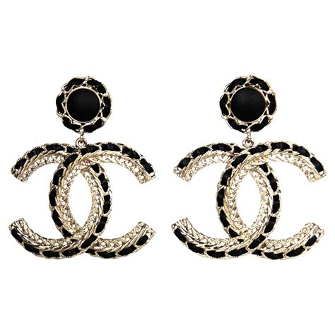 chanel earrings big|cost of chanel cc earrings.